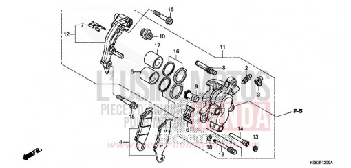 ETRIER DE FREIN AVANT CRF250RK de 2019